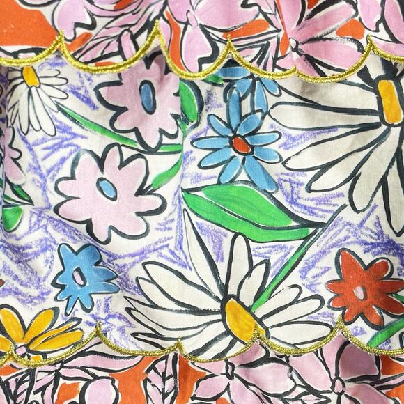 Celia B NWOT Brenda Floral Cotton Cottagecore Scalloped Hem Dress XS - Picture 4 of 6